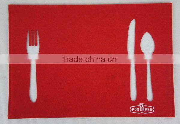 elegant whole sale laser cut felt placemat with good quality