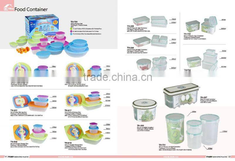 plastic 3pcs air tight container,air-tight food storage container