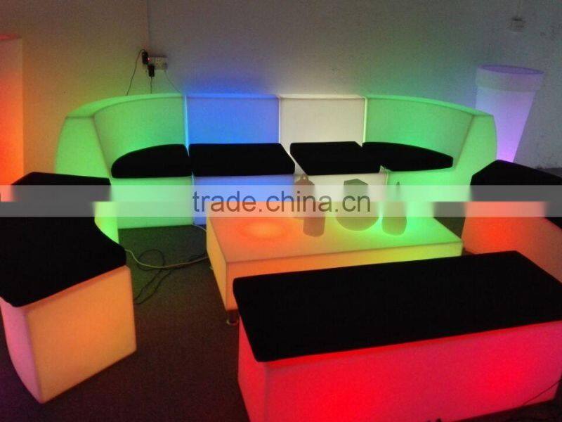 LED commercial new design patio sofa furniture, beach furniture for sale