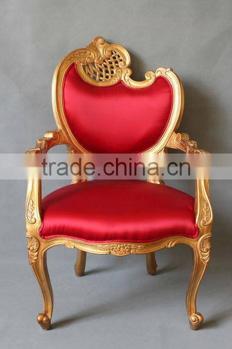 Antique home&hotel use red fabric dining room chair