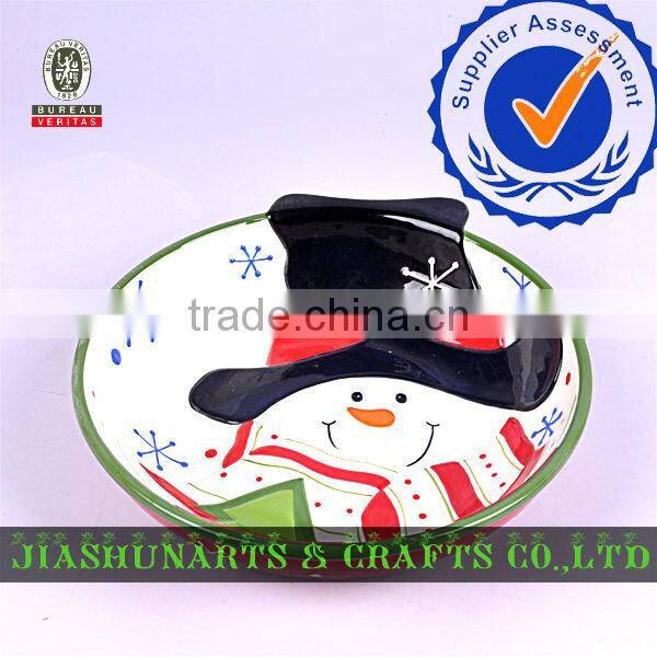 Snowman Ceramic Christmas Plate