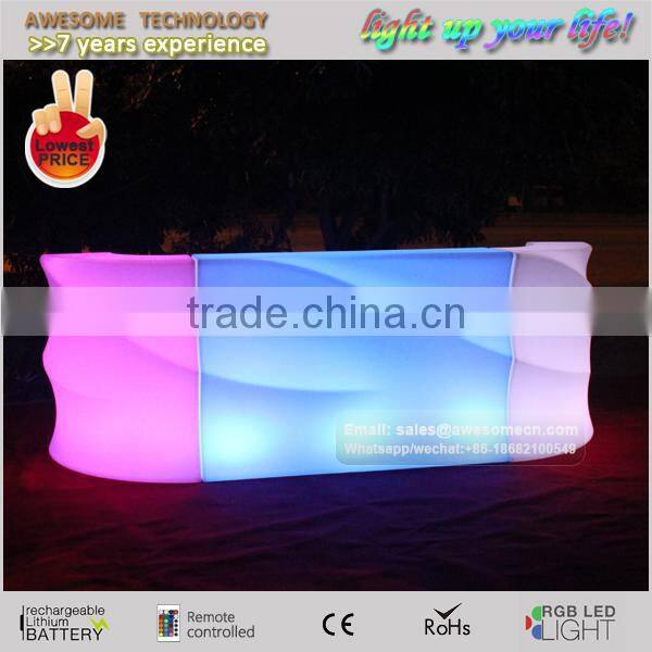 white plastic bar furniture for discotheque / disco colorful led furniture