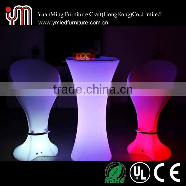 Hight Quality PE Materail Led Illuminated Cocktail Table