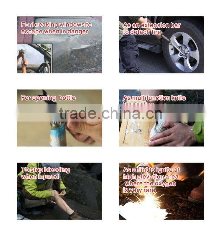 2015 New Concept Outdoor Multifuction Automotive Tools with Shovel Knife Hammer and Hoe