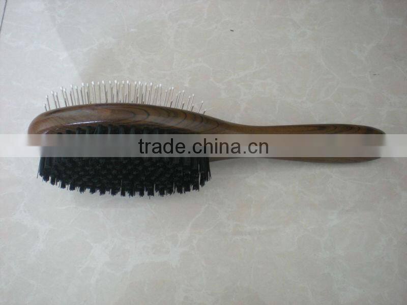 Double side wooden pet brush