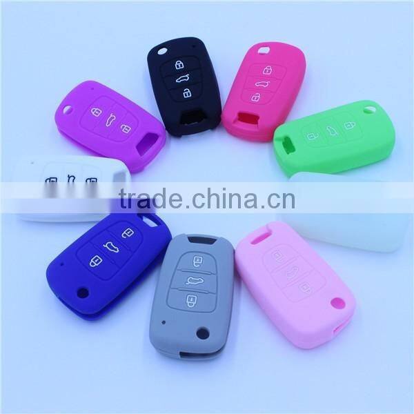 Factory supply silicone car key cover case for hyundai i30 3 buttons