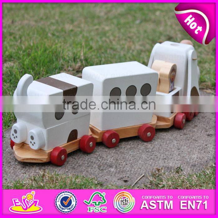 2015 High quality creative Dragging dog wooden toys,Cheap kids toys pull line toy,Lovely dog design pull and push toy W05B090