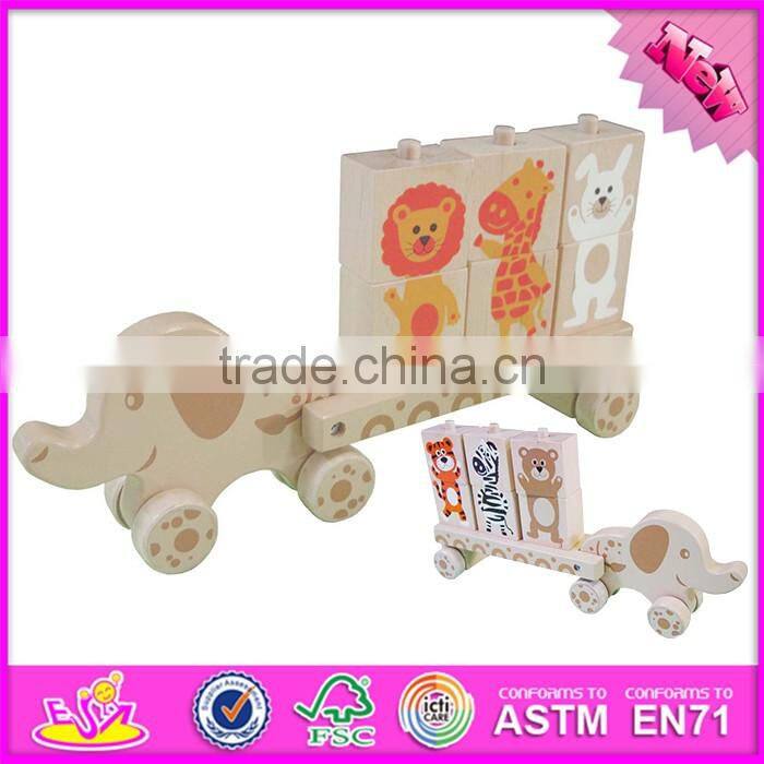 2016 new design funny wooden toy boats for toddlers W04F004