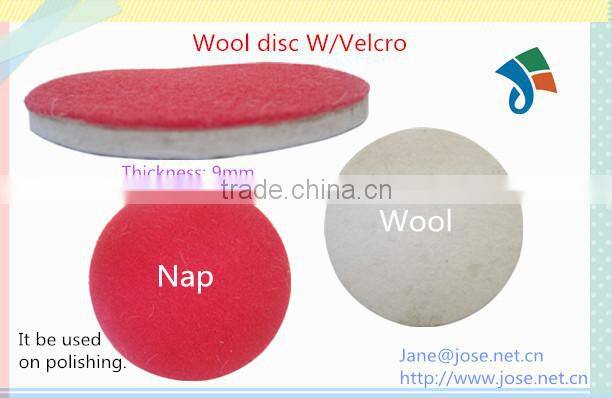 Polishing nap wool polishing disc