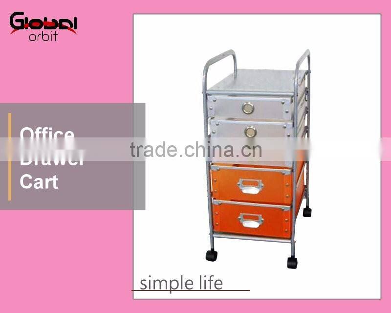 Chrome Plating 3-Tier Storage Container Organizer Trolley With Locking Wheels