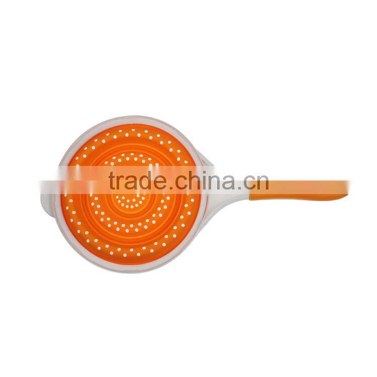 multi-purpose silicone collapsible colander , drain strainer , folding strainer
