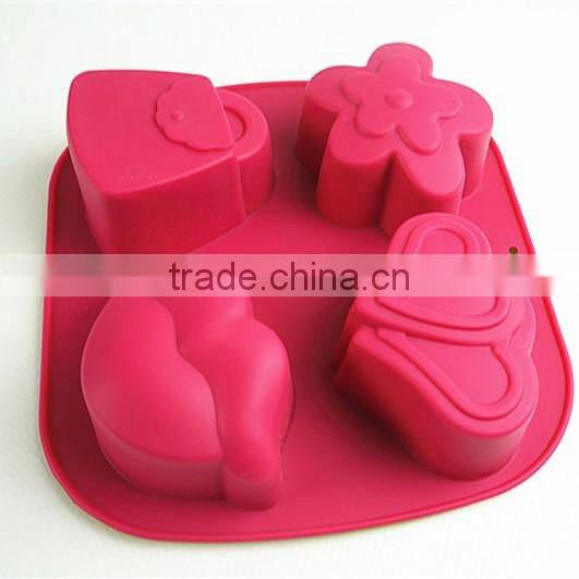 11037 Different Design Lips Shape Silicone Cake Mold