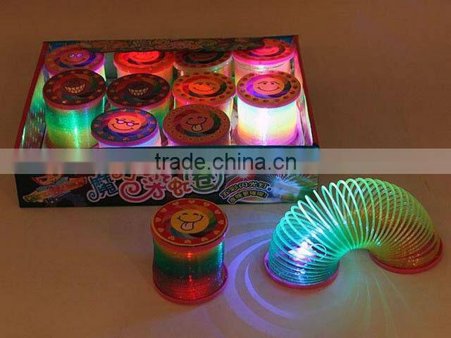 spring toy bouncing with light