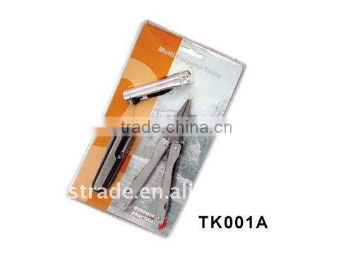 2014 Hardware multi function stainless steel plier hand tools with blister card TK002