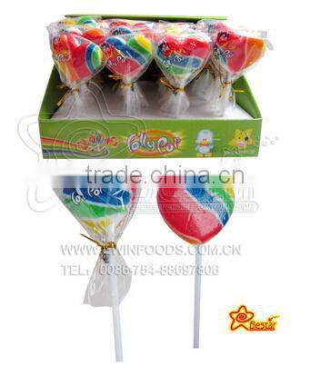 Colorful Heart Shape Fruity Flavor Lollipop