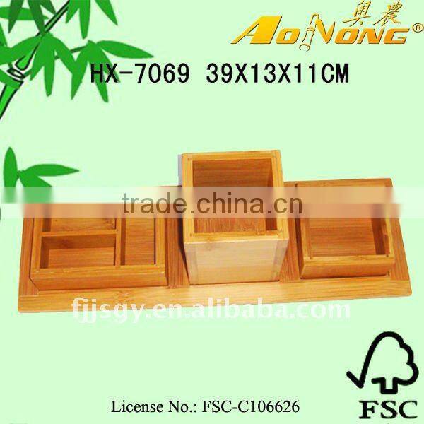 Multi-function bamboo office stationery product