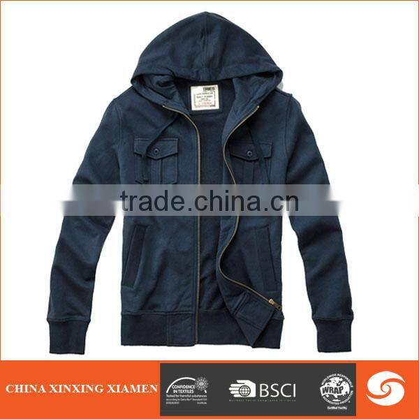 Hot sale Zipper openning Men Custom Hoodies for hiking