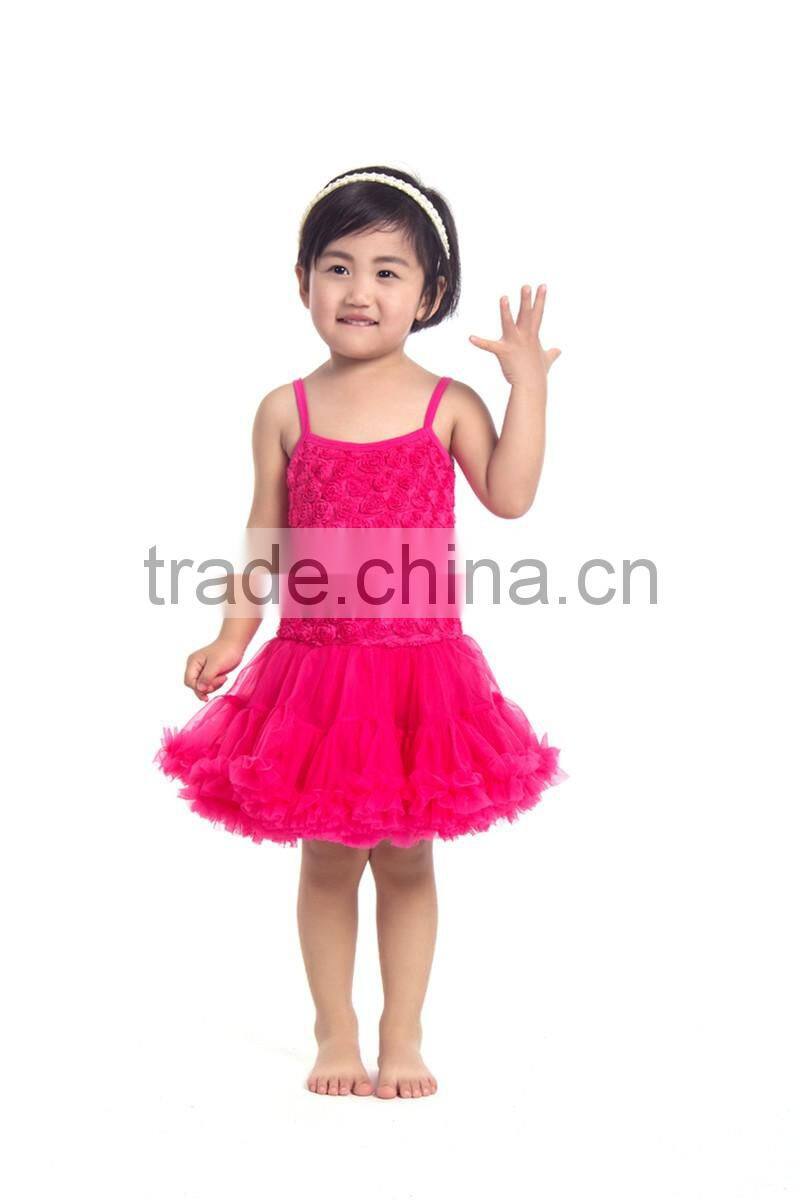 Summer hot sale baby boutique dress fancy baby girl rose party dress children casual dress