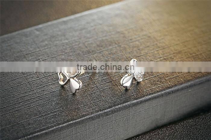 925 sterling silver Lucky clover classic Smart stud earring wholesale for ladies