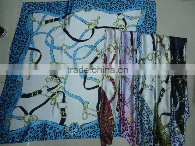 promotion satin Scarf square scarf 90*90 cm cheap square scarf