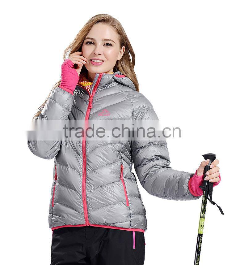 2017 New style women outdoor clothing hooded down jacket