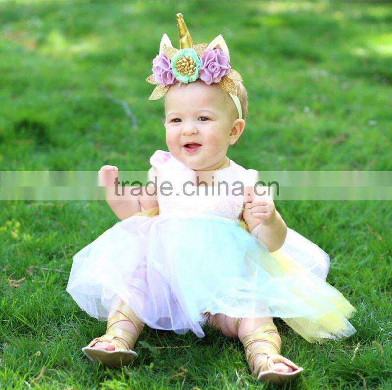 2017 baby girl party dress children frocks designs 3 year old girl dress