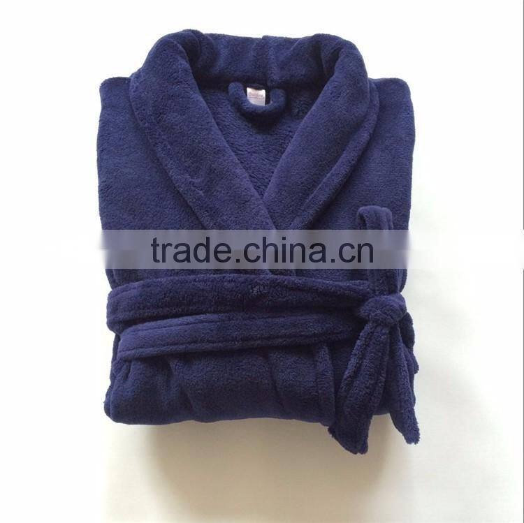 Grey Fashion Customs Plus Size Coral Fleece Bath Robes