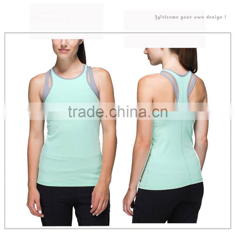 Wholesale gym yoga fitness womens sports black tank top