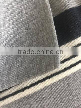 100% polyester striped short sleeve polo shirt