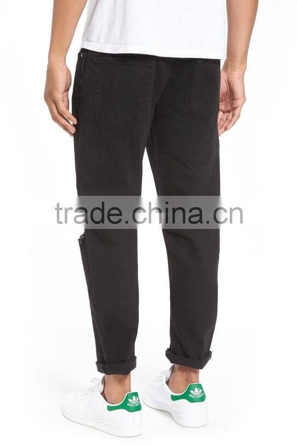 Mens Skinny Unique Design Stretch Jeans Mid Waist Urban Style Ripped Stretch loose Fit Jeans