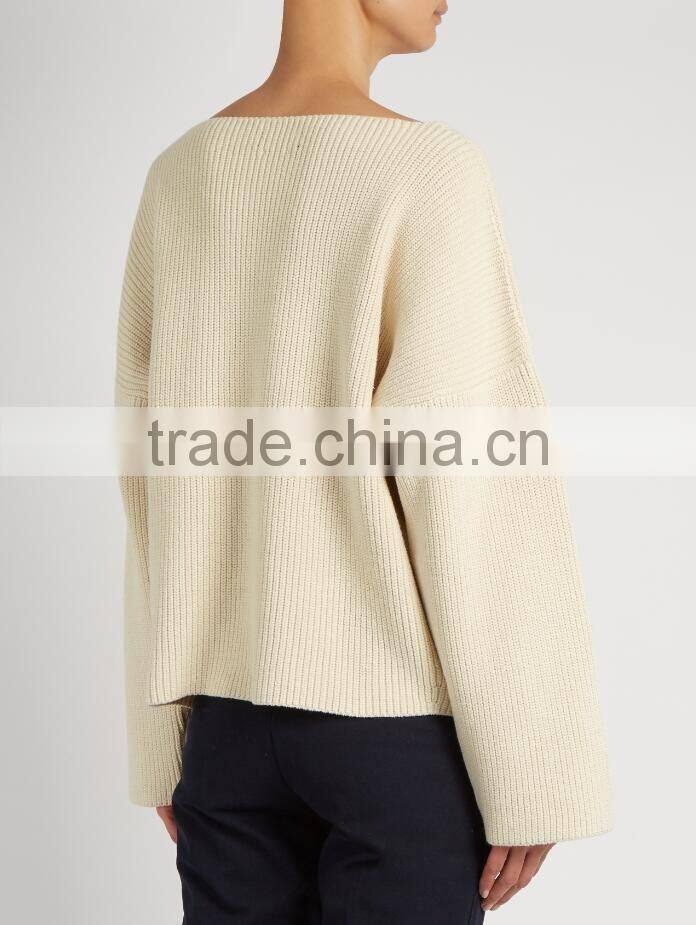 Fashion 2017 ladies plain blank crew neck long sleeve pullover designs cardigan cashmere sweater woman