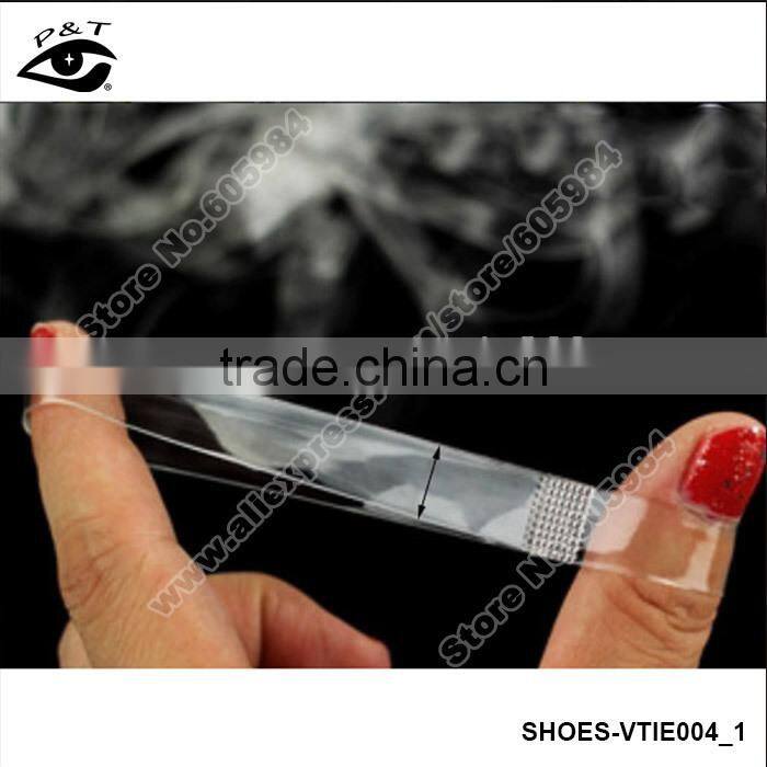 Silicone Elastic Band Ribbon Shoe lace Clear Shoe Straps for High Heeled Shoes Accessories for Ladies Girl