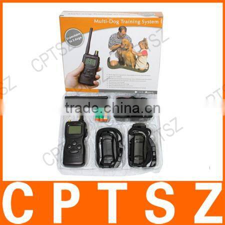 Multi-function Remote Control LCD 3 Dogs Training Collar 1000m Shock + Vibrate Pet Trainer Products Supplies