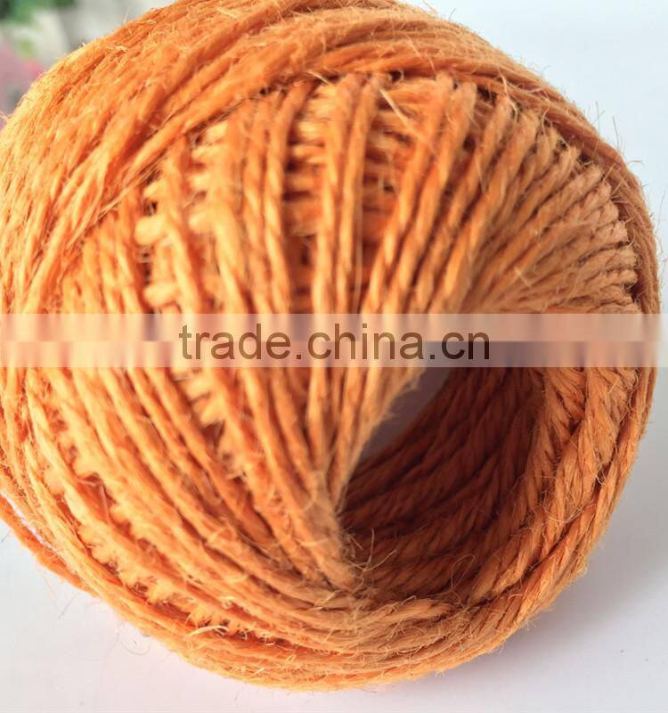 Eco-friendly high quality raw or color hemp rope ball 50g