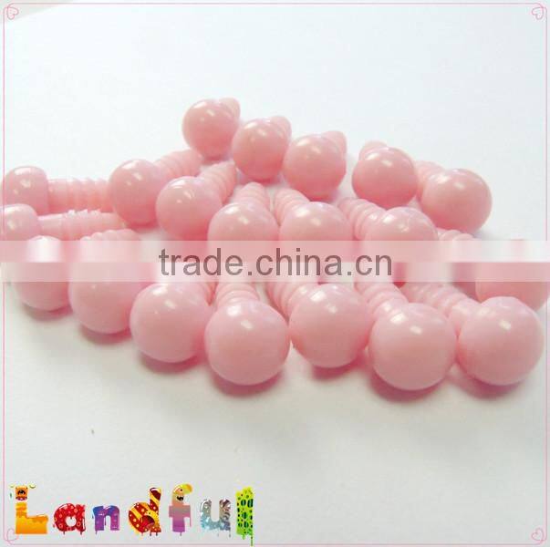 9mm Pink Plastic Ball Nose Safety Eyes Puppet Nose for Amigurumi Crochet
