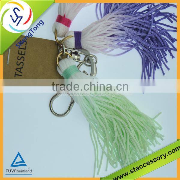 hot sale wholesale tassel keychain/colorful tassel keychain