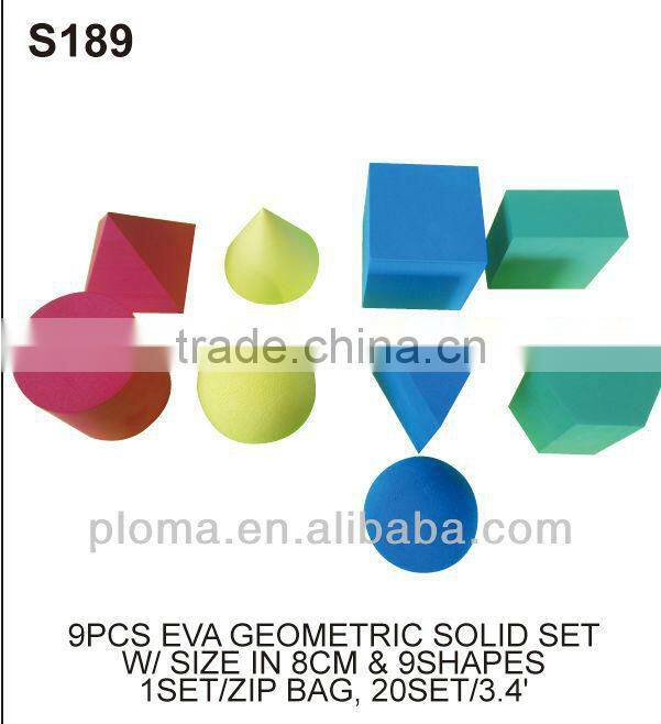 FOR KID (S189) 9PCS EVA GEOMETRIC SOLID SET