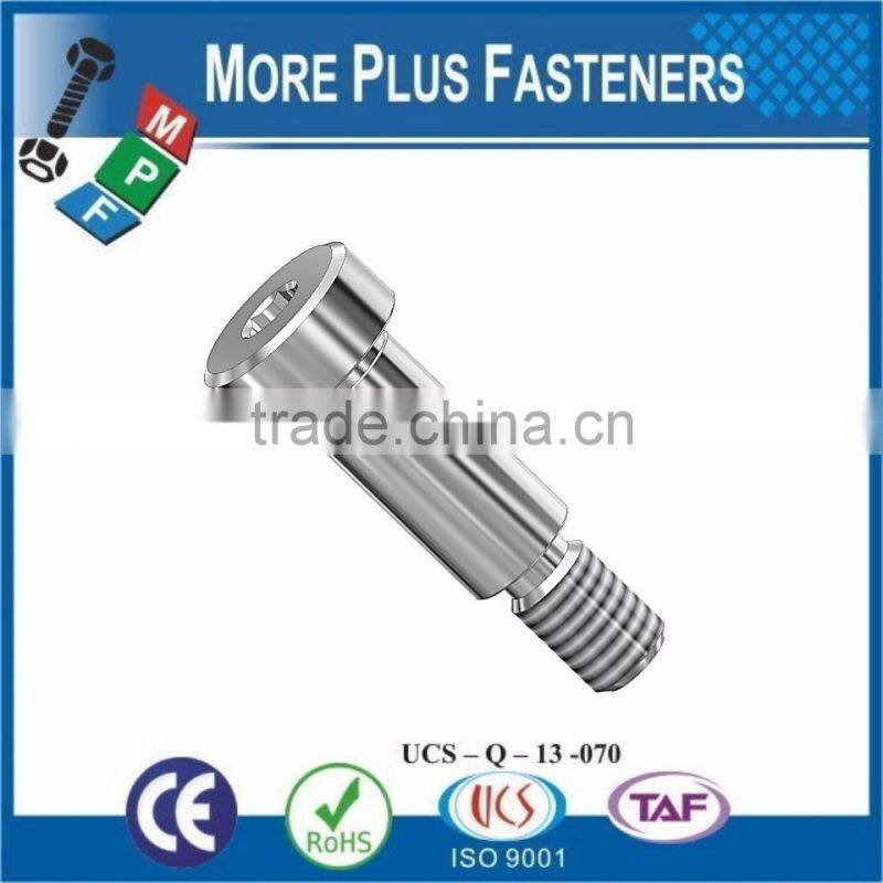 Made In Taiwan Hardened Steel Smooth Head Stainless Steel Socket Shoulder Bolt