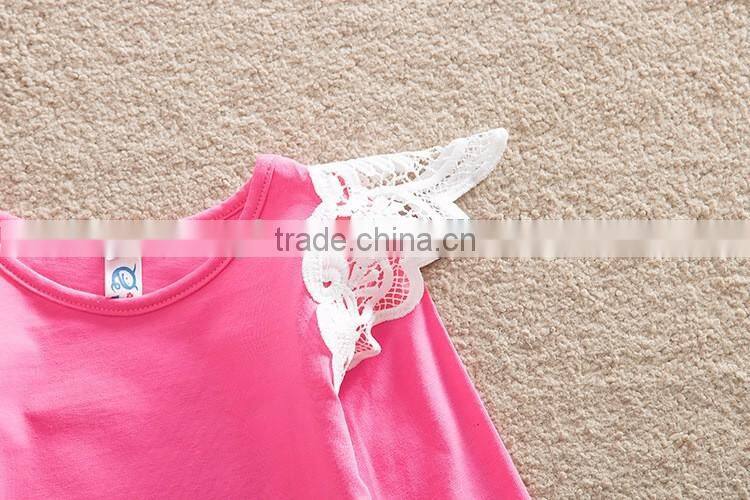 Flutter sleeves solid baby girl long sleeve t shirt M7032001