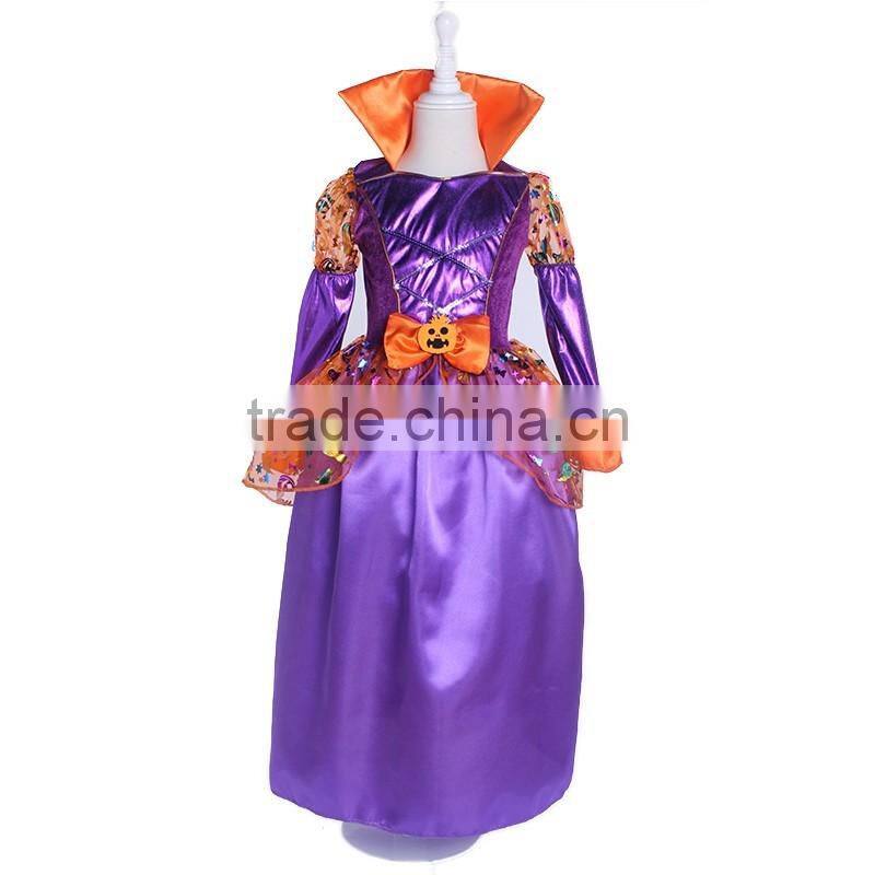 Hot Selling satin princess dress new style witch costume with capes hot halloween costume
