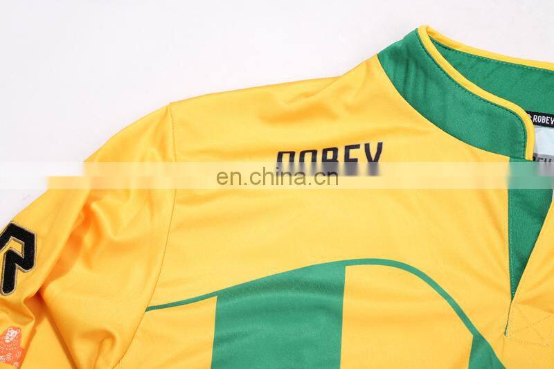 Embroidered Crest/Logo Dri-FIT mesh long sleeve football shirts