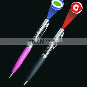 aluminum led projection logo pen,pen with projector logo(various colors and shapes optional)