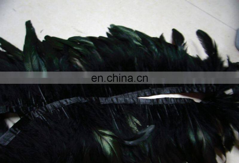 Garment ornament Largo zona plumas red feather collar strip MW-0185