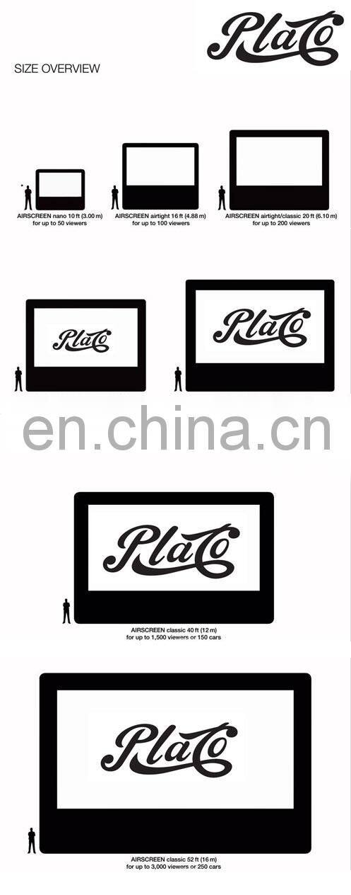 30ft outdoor big inflatable movie screen used outdoor projection advertising TV screen for sale