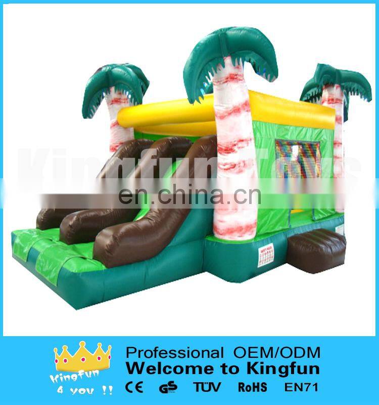Small inflatable moonwalk slide combo for children
