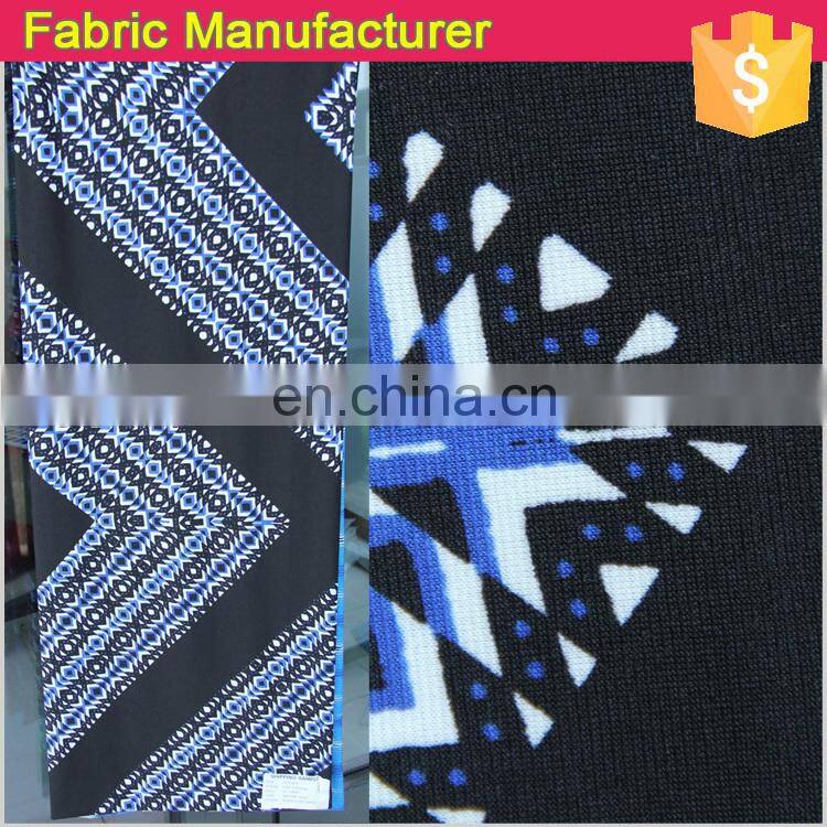 Onway Textile shaoxing printing factory 100%polyester dty softest fleece black and white series printed fabric for lady garments