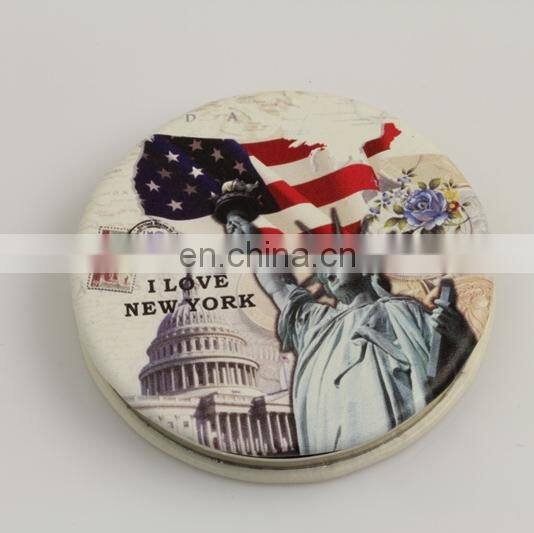 HOTEST POPULAR MAKE UP ROUND COSMETICS AMERICAN SOUVENIR MIRROR