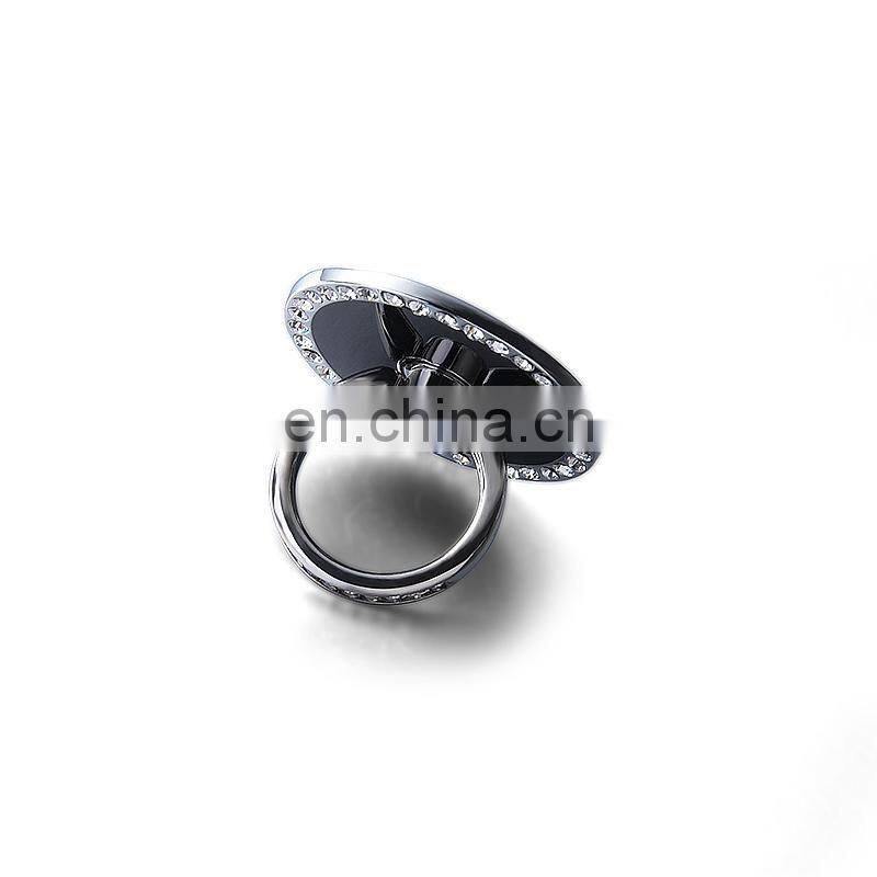 Imitation diamond Metal finger ring stent mobile phone holder