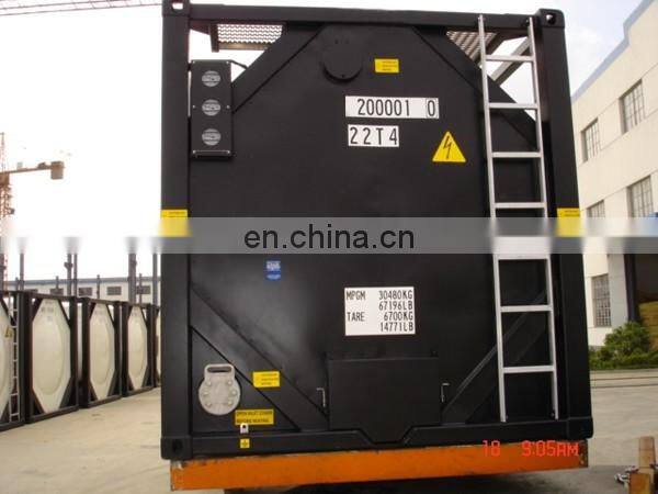 Fire Heating or Electric Heating 20000L Bitumen Transportation Tank Container