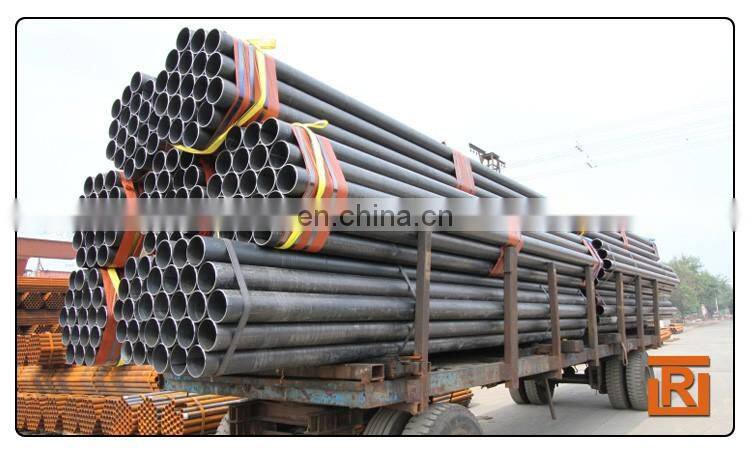 ASTM A53 schedule 40 Black ERW round carbon steel tube iron pipe price